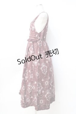 画像2: axes femme / 薔薇リース柄ワンピース  ワイン Y-25-09-25-105-AX-OP-SZ-ZI