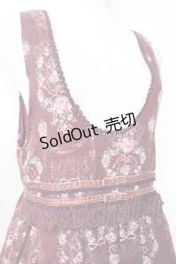 画像4: axes femme / 薔薇リース柄ワンピース  ワイン Y-25-09-25-105-AX-OP-SZ-ZI