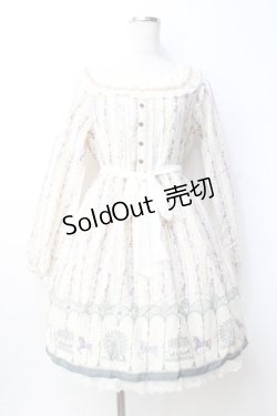 画像1: axes femme / オフショル遊園地柄ワンピース  生成り Y-25-09-25-107-AX-OP-SZ-ZI