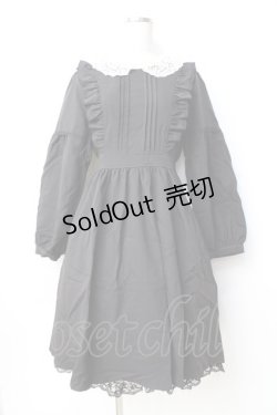 画像1: axes femme POETIQUE / エプロン風ワンピース  黒 Y-25-09-25-108-AX-OP-SZ-ZI