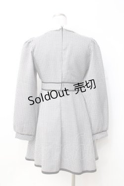 画像2: evelyn / 千鳥柄ワンピース  黒 Y-25-09-25-109-LO-OP-SZ-ZY