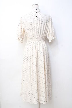 画像2: m petit by misako / 梨地水玉切り替えワンピース  生成り Y-25-09-25-110-LO-OP-SZ-ZY