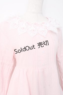 画像4: Cherirulu Chocola / 襟レースフリルワンピース  ピンク Y-25-09-25-111-LO-OP-SZ-ZY