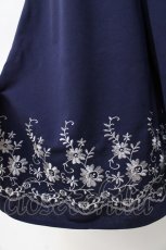画像3: 【SALE】axes femme / 裾刺繍サス付ワイドパンツ  紺 Y-25-09-25-114-AX-PA-SZ-ZT014 (3)