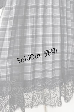 画像3: axes femme / チェック切替ドッキングワンピース M 黒 Y-25-09-25-115-AX-OP-SZ-ZY