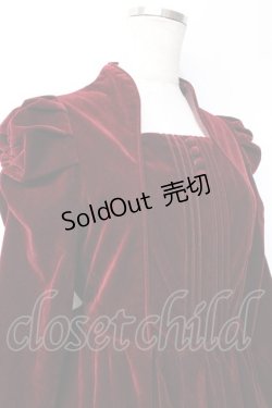 画像5: axes femme kawaii / クラシカルベロアワンピース  ワイン Y-25-09-25-120-AX-OP-SZ-ZY