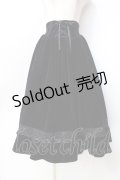 axes femme kawaii / ベルベットドールスカート  黒 Y-25-09-25-124-AX-OP-SZ-ZY