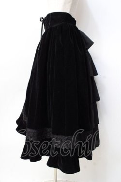 画像2: axes femme kawaii / ベルベットドールスカート  黒 Y-25-09-25-124-AX-OP-SZ-ZY