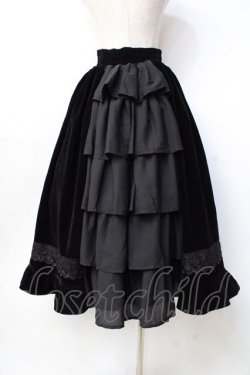 画像3: axes femme kawaii / ベルベットドールスカート  黒 Y-25-09-25-124-AX-OP-SZ-ZY