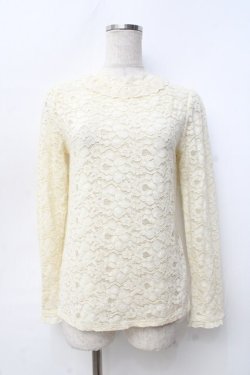 画像1: axes femme / 総レースプルオーバー M 生成り Y-25-09-25-018-AX-TO-SZ-ZY