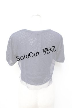 画像3: axes femme / ショート半袖カーディガン  紺 Y-25-09-25-020-AX-TO-SZ-ZT303