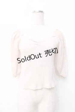 画像1: An MILLE / 袖チュールトップス  ピンク Y-25-09-25-021-EL-TO-SZ-ZY