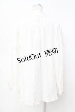 画像2: axes femme / 刺繍入りリボンロングブラウス  白 Y-25-09-25-025-AX-BL-SZ-ZI