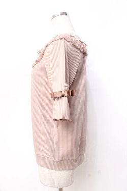 画像2: axes femme / ローズレースリブカーディガン  ピンク Y-25-09-25-026-AX-TO-SZ-ZY