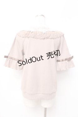 画像3: axes femme / ローズレースリブカーディガン  ピンク Y-25-09-25-026-AX-TO-SZ-ZY