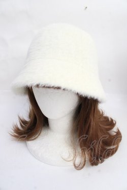 画像1: axes femme / アンゴラ風クロシェハット  生成り Y-25-09-25-003-AX-AC-HR-ZY