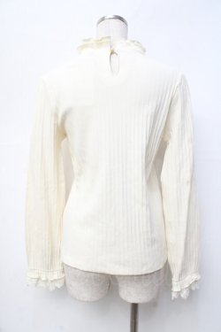 画像2: axes femme / ネックレスデザインリブプルオーバー  生成り Y-25-09-25-027-AX-TO-SZ-ZY