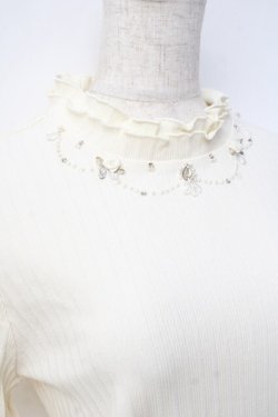 画像3: axes femme / ネックレスデザインリブプルオーバー  生成り Y-25-09-25-027-AX-TO-SZ-ZY