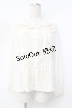 画像1: axes femme POETIQUE / セーラー襟ブラウス  生成り Y-25-09-25-029-AX-BL-SZ-ZY