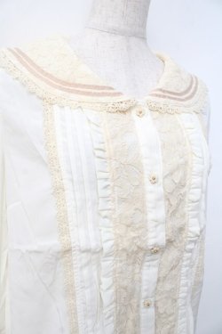画像3: axes femme POETIQUE / セーラー襟ブラウス  生成り Y-25-09-25-029-AX-BL-SZ-ZY