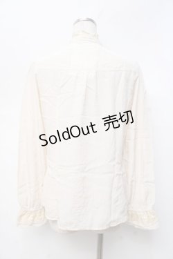 画像2: axes femme / バラ襟付きフリルブラウス  生成り Y-25-09-25-030-AX-BL-SZ-ZI