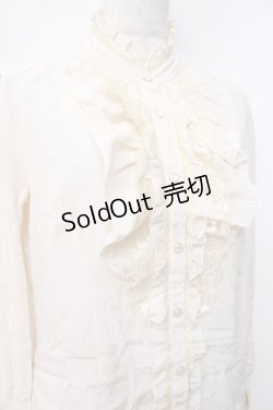 画像3: axes femme / バラ襟付きフリルブラウス  生成り Y-25-09-25-030-AX-BL-SZ-ZI