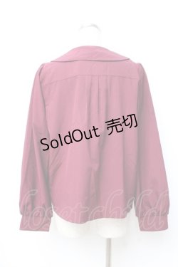 画像2: axes femme / リボン付ダブルボタンブラウス  ワイン Y-25-09-25-033-AX-BL-SZ-ZY