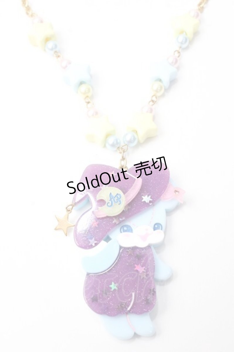 画像1: Angelic Pretty / Little Witchはにかみベアーネックレス  サックス Y-25-09-29-004-AP-AC-SZ-ZS (1)