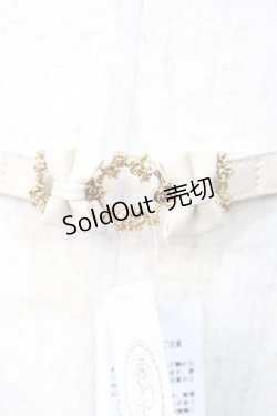 画像1: axes femme / リボンフラワーバックルベルト  生成り Y-25-09-29-047-AX-ZA-SZ-ZY