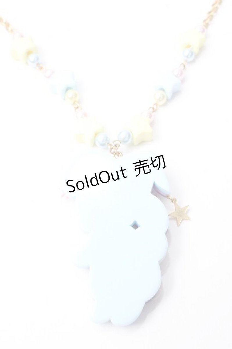 画像2: Angelic Pretty / Little Witchはにかみベアーネックレス  サックス Y-25-09-29-004-AP-AC-SZ-ZS (2)