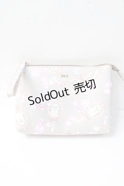 画像1: CAPRICIEUX / 猫香水柄ポーチ  グレー Y-25-09-29-050-LO-ZA-SZ-ZY