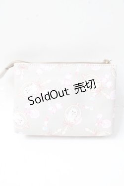 画像2: CAPRICIEUX / 猫香水柄ポーチ  グレー Y-25-09-29-050-LO-ZA-SZ-ZY