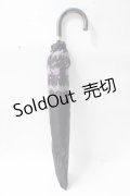 axes femme / 蝶×バラ柄晴雨兼用折傘  黒 Y-25-09-29-051-AX-ZA-SZ-ZY