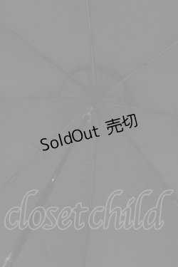 画像2: axes femme / 蝶×バラ柄晴雨兼用折傘  黒 Y-25-09-29-051-AX-ZA-SZ-ZY