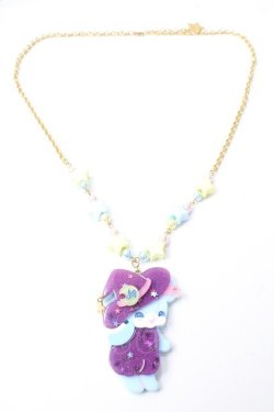 画像3: Angelic Pretty / Little Witchはにかみベアーネックレス  サックス Y-25-09-29-004-AP-AC-SZ-ZY