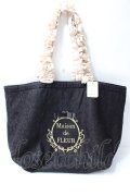 Maison de FLEUR / 名古屋タカシマヤ限定スクエアフリルトートバッグ  黒 Y-25-09-29-055-LO-BG-SZ-ZY