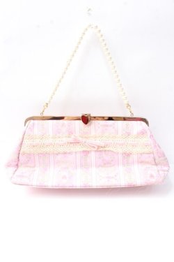 画像1: BABY,THE STARS SHINE BRIGHT / ティアラ柄ゴブランがま口Bag  ピンク Y-25-09-29-057-BA-BG-SZ-ZY