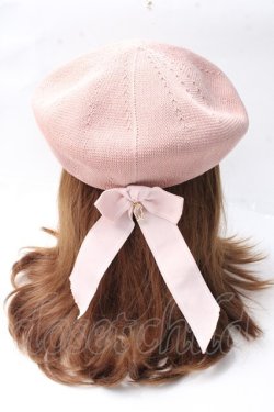 画像1: axes femme POETIQUE / うさぎチャームベレー  ピンク Y-25-09-29-065-AX-AC-SZ-ZY