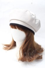 画像1: 【SALE】F i.n.t / パイピングリボンベレー帽 F ベージュ Y-25-09-29-068-CA-AC-SZ-ZTK016 (1)