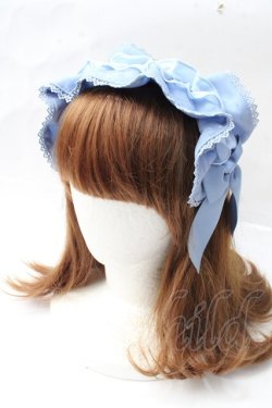 画像1: axes femme kawaii / ドットチュールフリルカチューシャ  サックス Y-25-09-29-071-AX-AC-SZ-ZY