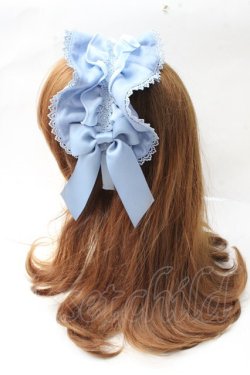画像2: axes femme kawaii / ドットチュールフリルカチューシャ  サックス Y-25-09-29-071-AX-AC-SZ-ZY