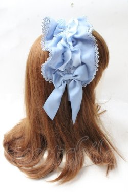 画像3: axes femme kawaii / ドットチュールフリルカチューシャ  サックス Y-25-09-29-071-AX-AC-SZ-ZY