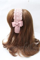画像2: 【SALE】m petit by misako / TT*AMレースカチューシャ  ピンク Y-25-09-29-074-LO-AC-SZ-ZT486 (2)