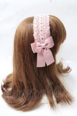 画像3: 【SALE】m petit by misako / TT*AMレースカチューシャ  ピンク Y-25-09-29-074-LO-AC-SZ-ZT486 (3)