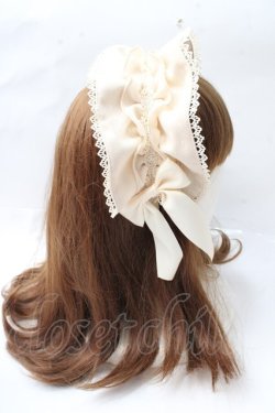 画像3: axes femme kawaii / ドットチュールフリルカチューシャ  生成り Y-25-09-29-075-AX-AC-SZ-ZY