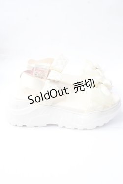 画像4: m petit by misako / AMシアーリボンサンダル M 淡白 Y-25-09-29-078-LO-SH-SZ-ZY