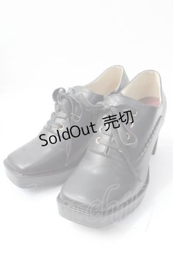 画像1: axes femme POETIQUE / スクエアシューズ L 黒 Y-25-09-29-081-AX-SH-SZ-ZY