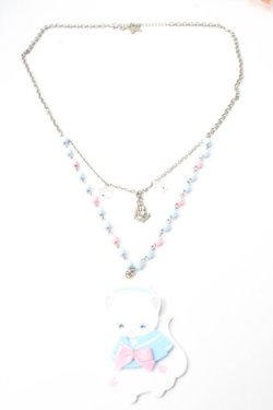 画像3: Angelic Pretty / Sailor Marine Kittenネックレス  サックス Y-25-09-29-008-AP-AC-SZ-ZY