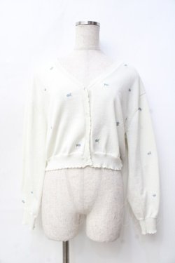 画像1: F i.n.t / 小花総刺繍UVカットニットカーディガン F オフ Y-25-09-29-084-CA-TO-SZ-ZY
