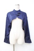 axes femme / 芍薬ジャガードチャイナボレロ  紺 Y-25-09-29-086-AX-TO-SZ-ZY